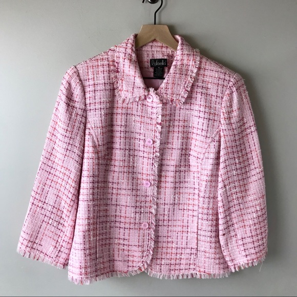 Rafaella Jackets & Blazers - Pink Tweed blazer Rafaella 16 women's